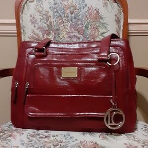Liz Claiborne Burgundy Vegan Leather Bag